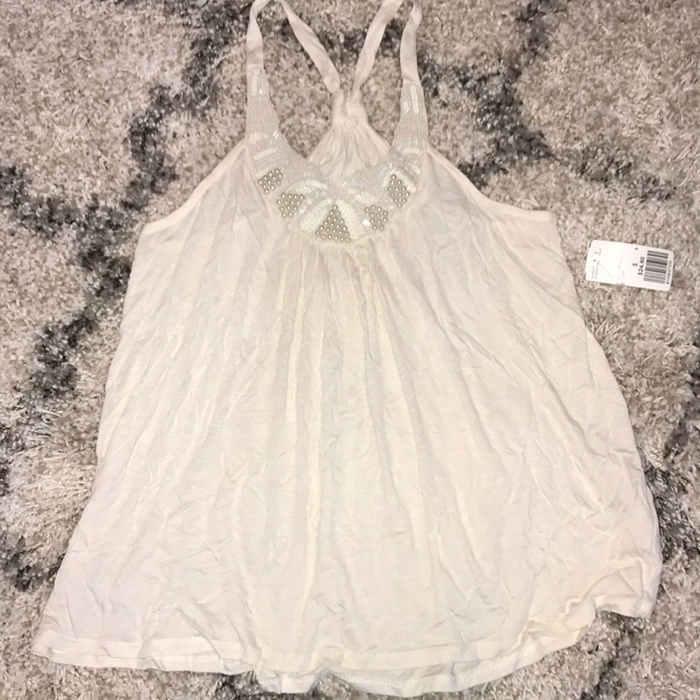 White beaded top